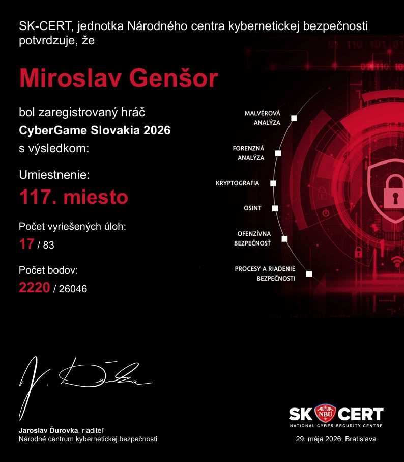 CyberGame Slovakia 2026